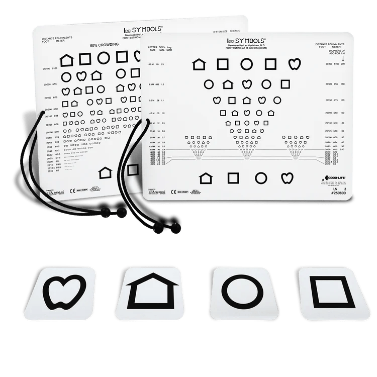 LEA four symbol near card for vision screening in children